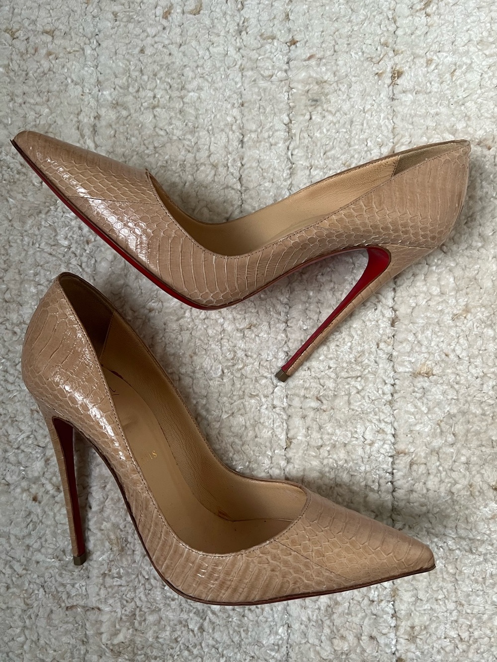 Christian Louboutin So Kate 120mm Snakeskin 38.5